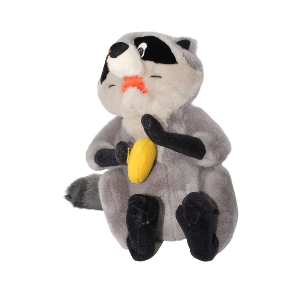 Vintage Walt Disney Pocahontas Meeko Racoon 13" Sitting Plush Stuffed Animal Toy
